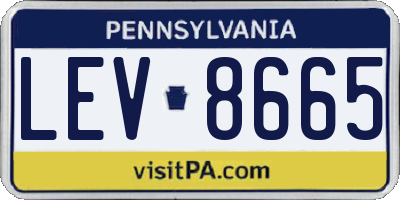 PA license plate LEV8665