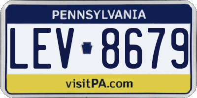 PA license plate LEV8679
