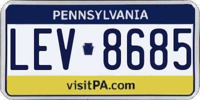 PA license plate LEV8685