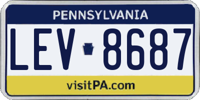 PA license plate LEV8687
