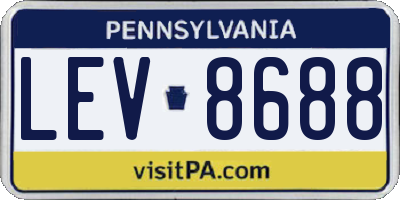 PA license plate LEV8688