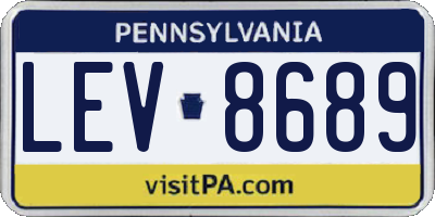 PA license plate LEV8689