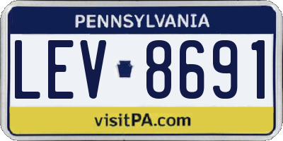 PA license plate LEV8691
