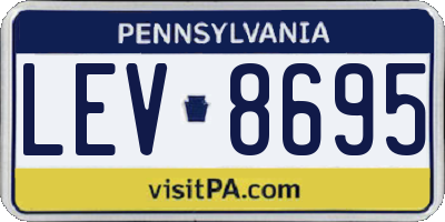 PA license plate LEV8695