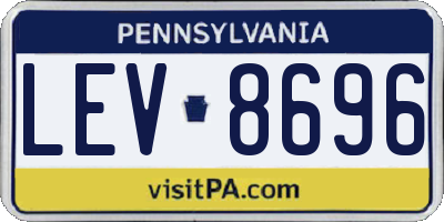 PA license plate LEV8696