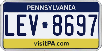 PA license plate LEV8697