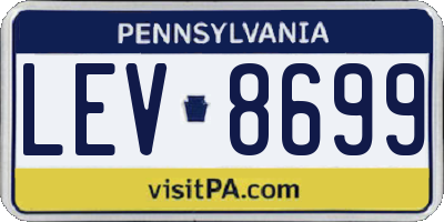 PA license plate LEV8699