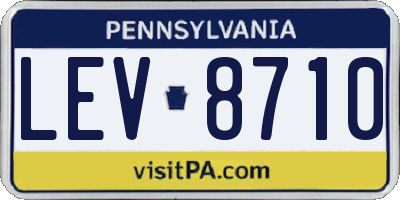 PA license plate LEV8710