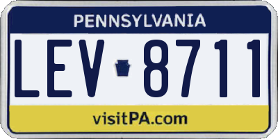 PA license plate LEV8711