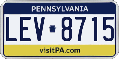 PA license plate LEV8715