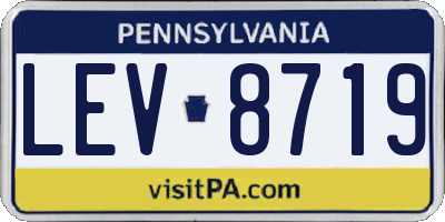 PA license plate LEV8719