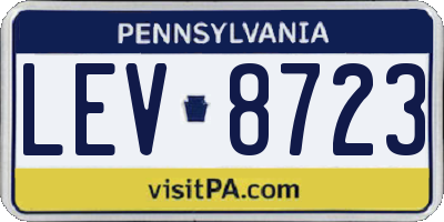 PA license plate LEV8723