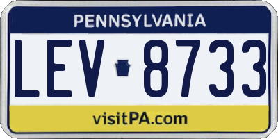 PA license plate LEV8733
