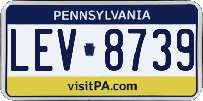 PA license plate LEV8739