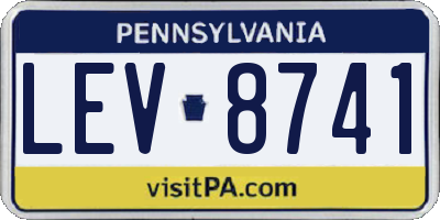 PA license plate LEV8741