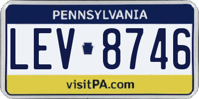PA license plate LEV8746