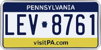 PA license plate LEV8761