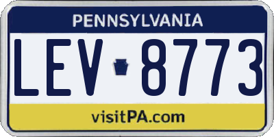 PA license plate LEV8773