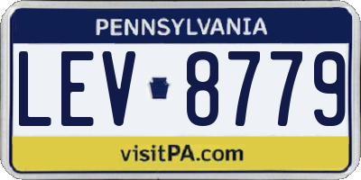 PA license plate LEV8779