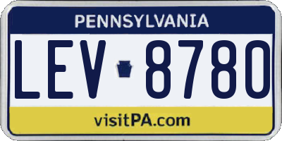 PA license plate LEV8780
