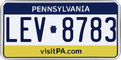 PA license plate LEV8783