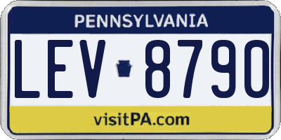 PA license plate LEV8790