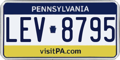 PA license plate LEV8795