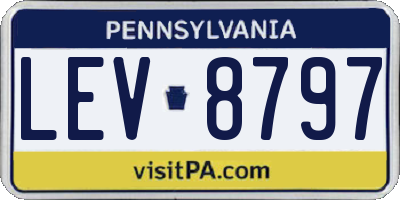PA license plate LEV8797