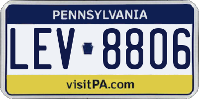 PA license plate LEV8806