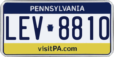 PA license plate LEV8810