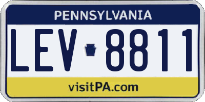 PA license plate LEV8811