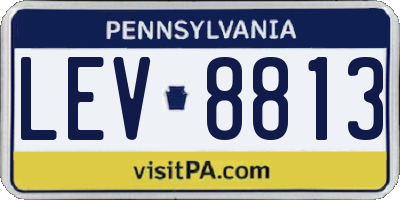 PA license plate LEV8813