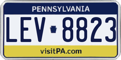 PA license plate LEV8823