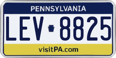 PA license plate LEV8825