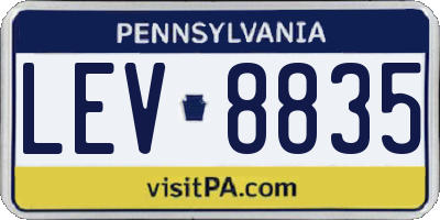 PA license plate LEV8835