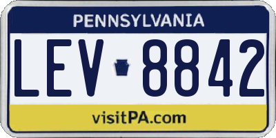 PA license plate LEV8842