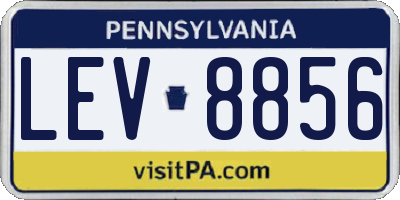 PA license plate LEV8856