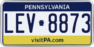 PA license plate LEV8873