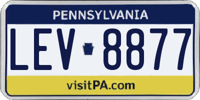 PA license plate LEV8877