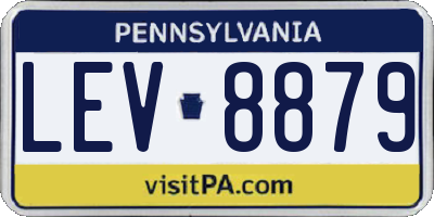 PA license plate LEV8879