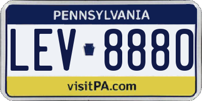 PA license plate LEV8880