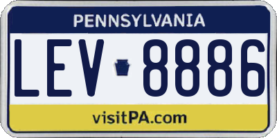 PA license plate LEV8886