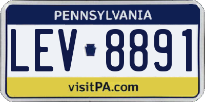 PA license plate LEV8891