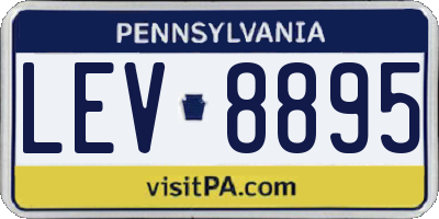PA license plate LEV8895