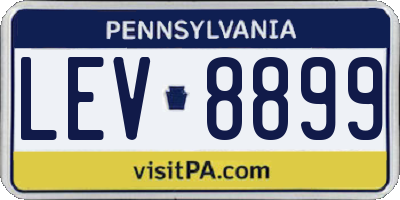 PA license plate LEV8899
