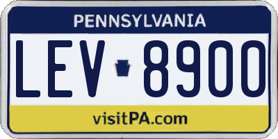 PA license plate LEV8900
