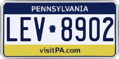 PA license plate LEV8902