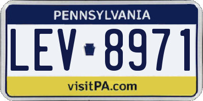PA license plate LEV8971