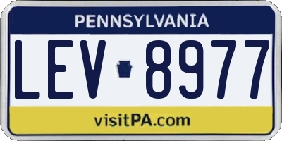 PA license plate LEV8977