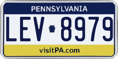 PA license plate LEV8979